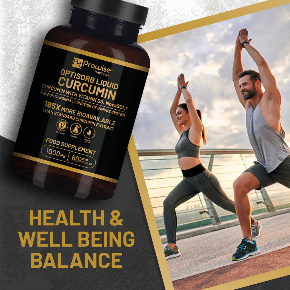 Prowise Healthcare Optisorb flüssiges Curcumin mit Vitamin D · 60 Kapseln – Bild 3