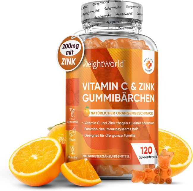 Weightworld Vitamin C & Zink Gummibärchen · 120 Stück