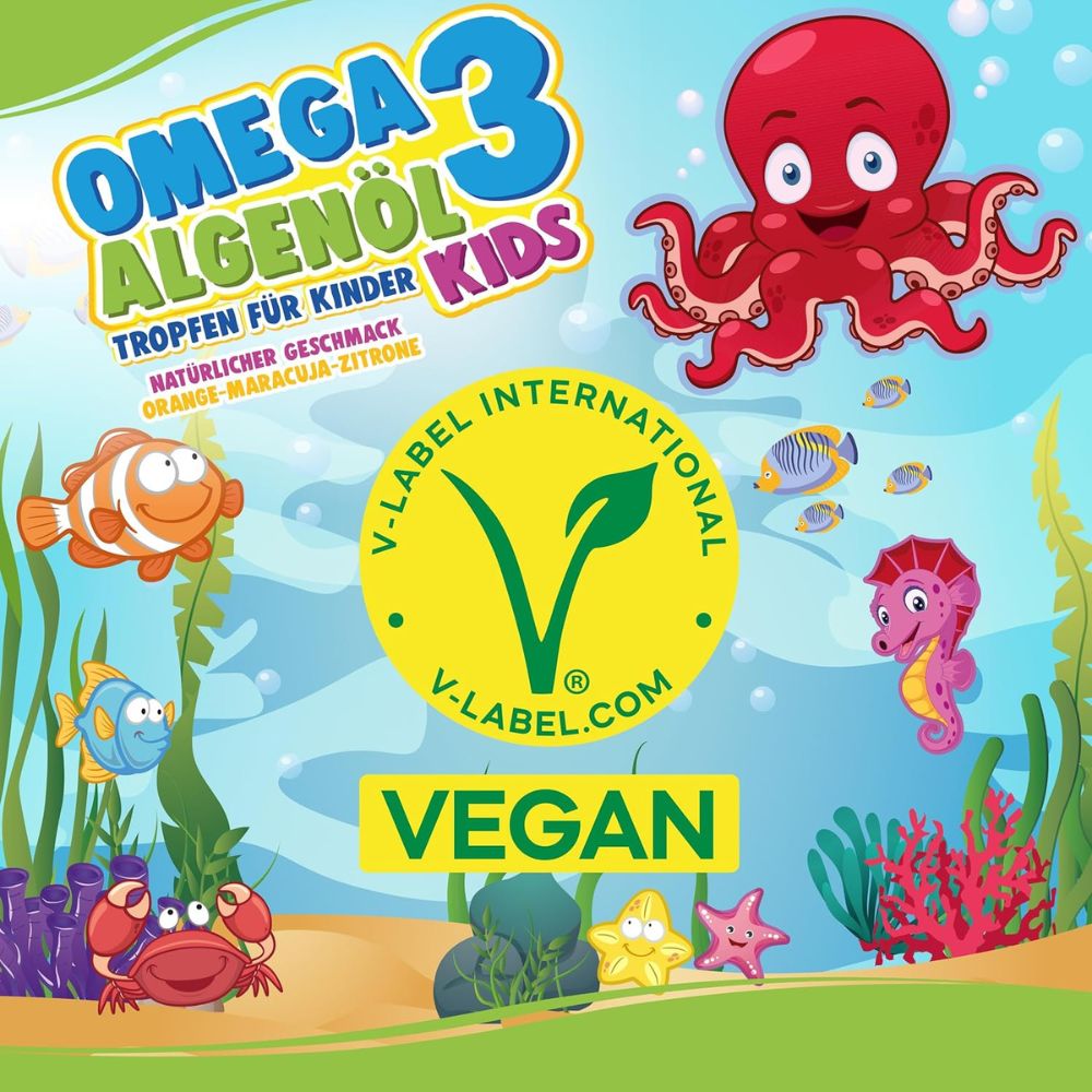 NatureCraft Vegan Algenöl Omega 3 Tropfen KIDS · 20 ml – Bild 4