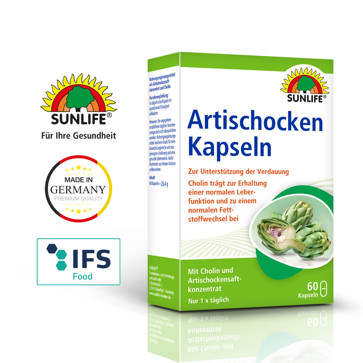 Sunlife Artischocken Kapseln · Für eine gesunde Verdauung und Leber – Bild 4