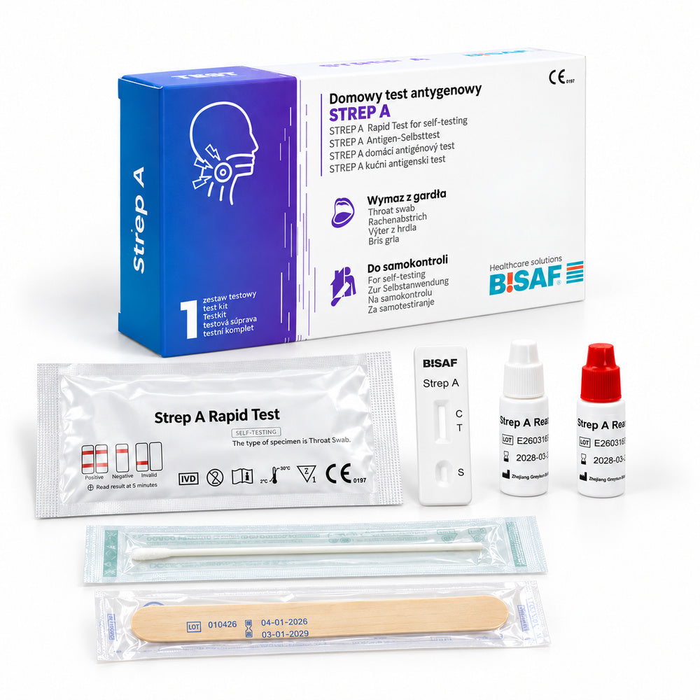 BISAF | Strep A Test – Für Halsentzündung und Scharlach (Einzelverpackung)