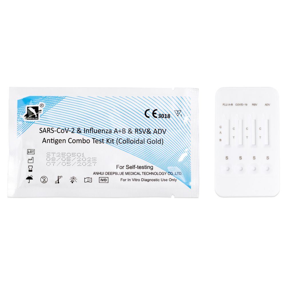 NEU: DeepBlue 5-in-1 Kombi-Schnelltest – COVID-19, Influenza A+B, RSV & Adenovirus
