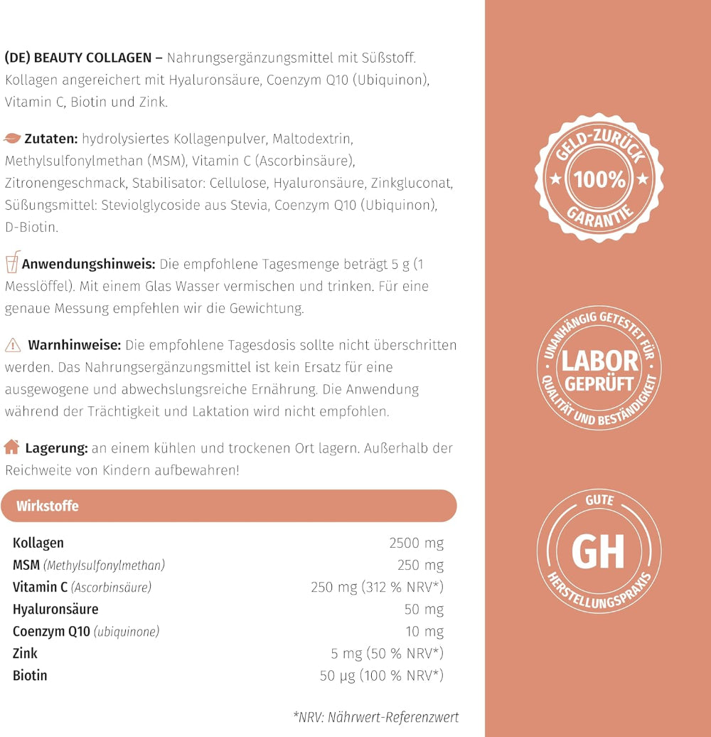 Nature's Finest Beauty Collagen mit Hyaluronsäure und Coenzym Q10 – Bild 6