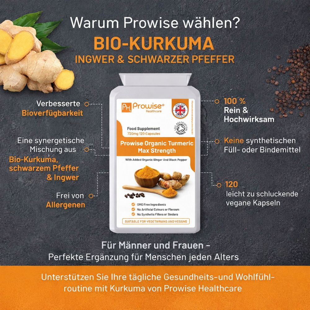 Prowise Healthcare Bio-Kurkuma-Curcumin 720 mg · 120 Kapseln – Bild 3