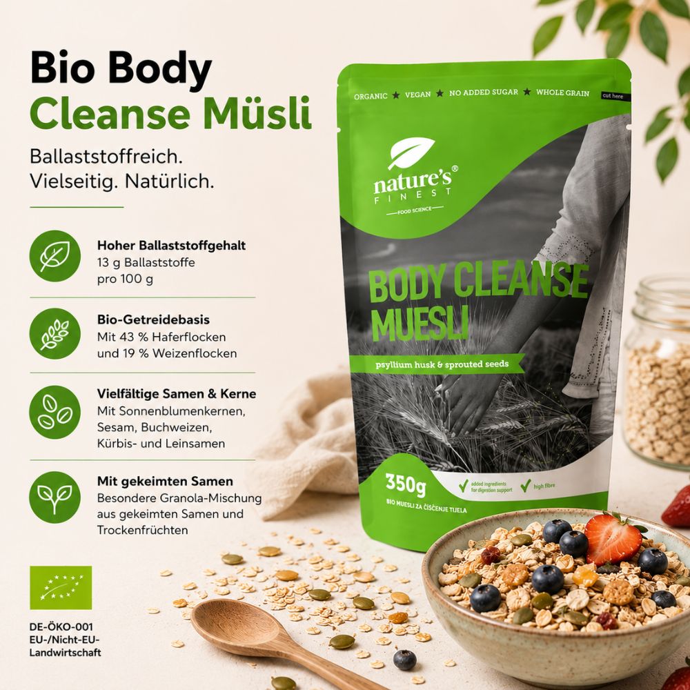 Nature's Finest Bio Müsli zur Körperentgiftung · 350g – Bild 3