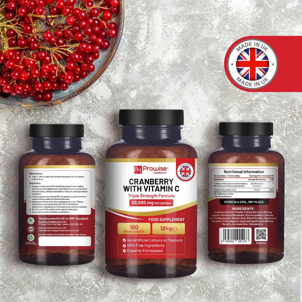 Prowise Healthcare Cranberry mit Vitamin C 30.000 mg · 180 Tabletten – Bild 6