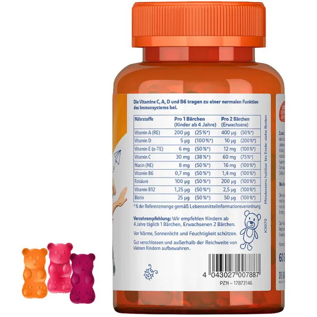 Sanostol Multi-Vitamin Bärchen mit 9 wichtigen Vitaminen, vegan und ohne Zucker – Bild 3