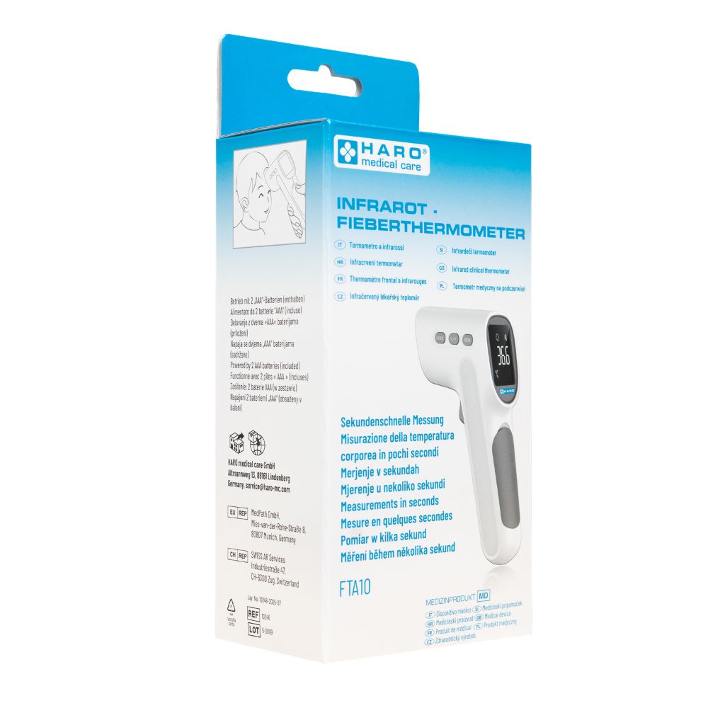 Haro Digitales Infrarot‑Thermometer · Berührungslose Messung + Batterien enthalten – Bild 4