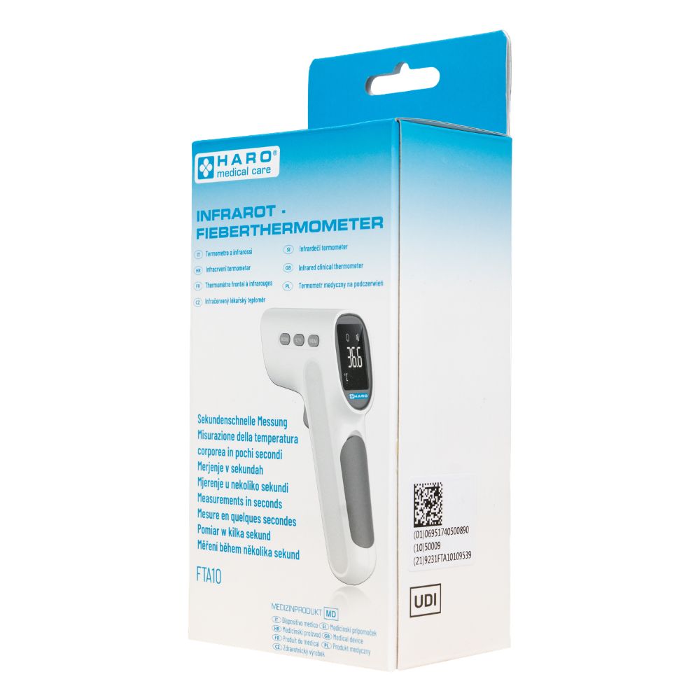 Haro Digitales Infrarot‑Thermometer · Berührungslose Messung + Batterien enthalten – Bild 3