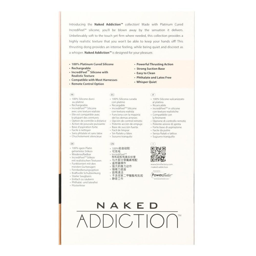 Naked Addiction | Dong RC 6,5“ Stoßender Dildo - Vanilla