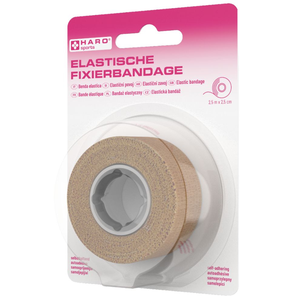 Haro Elastische Fixierbandage · Beige 2,5m x 2,5cm