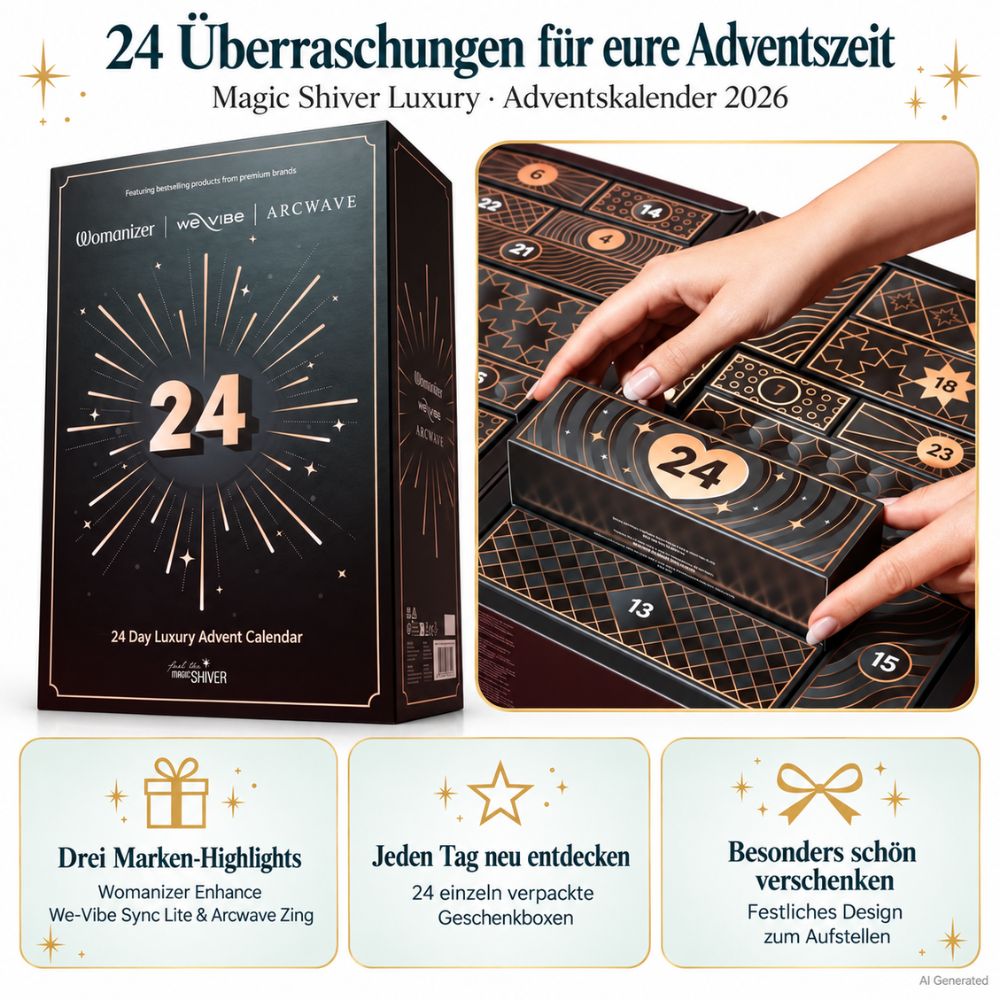 Magic Shiver Erotik-Adventskalender „Luxury“ 2026 – mit Womanizer Enhance, We-Vibe Sync Lite & Arcwave Zing