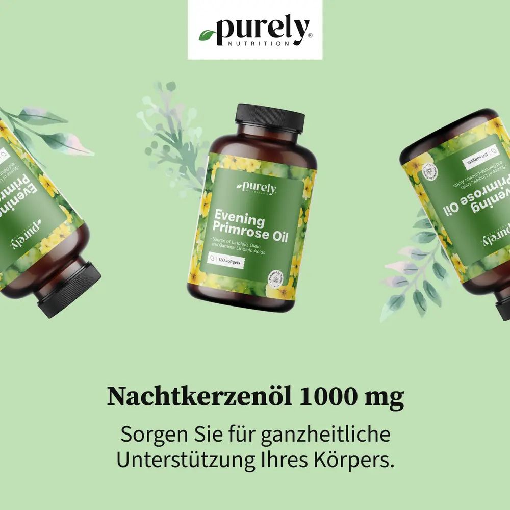 Purely Evening Primrose Oil (Nachtkerzenöl) 1000 mg · 120 Weichkapseln – Bild 5