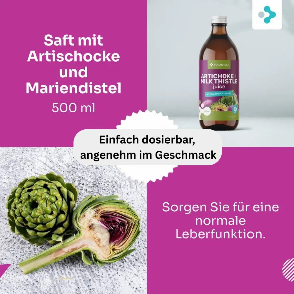 FutuNatura Saft mit Artischocke und Mariendistel · 500 ml – Bild 3