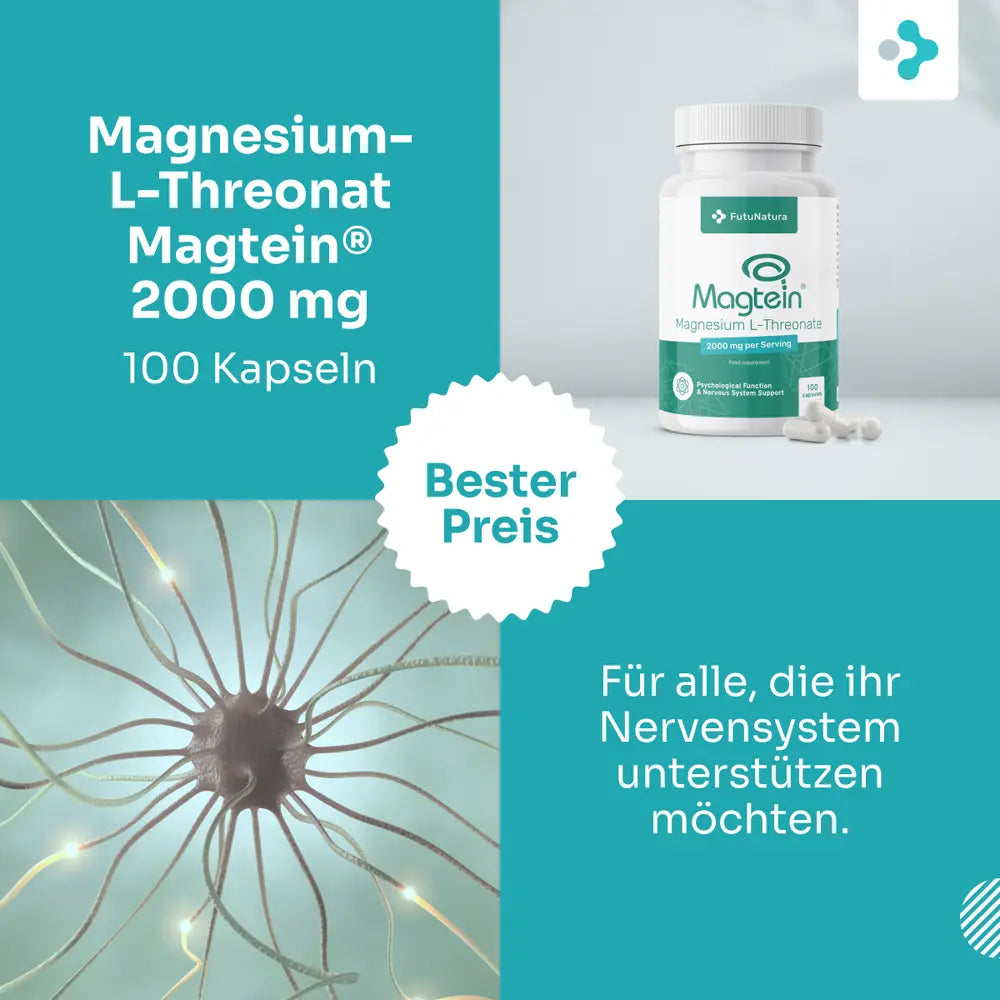 FutuNatura Magnesium L-Threonat Magtein® 2000 mg · 100 Kapseln – Bild 4