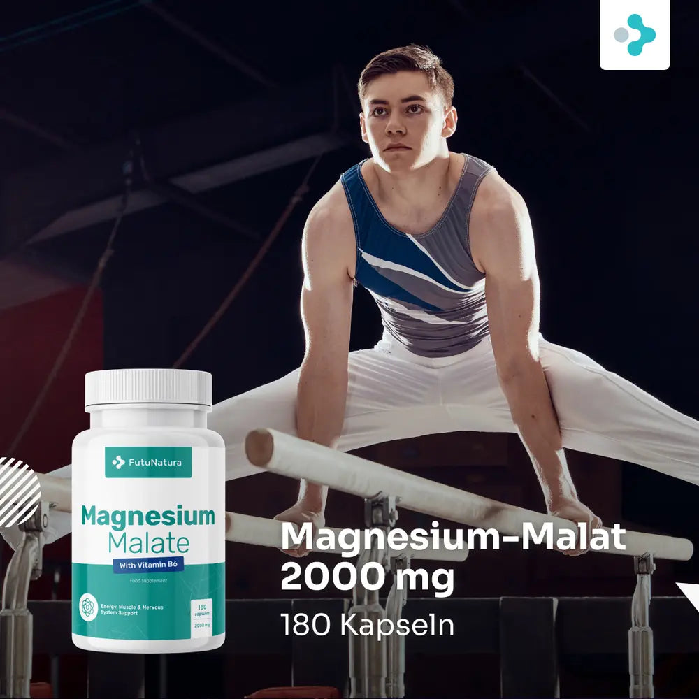 FutuNatura Magnesium-Malat 2000 mg + Vitamin B6 · 180 Kapseln – Bild 2