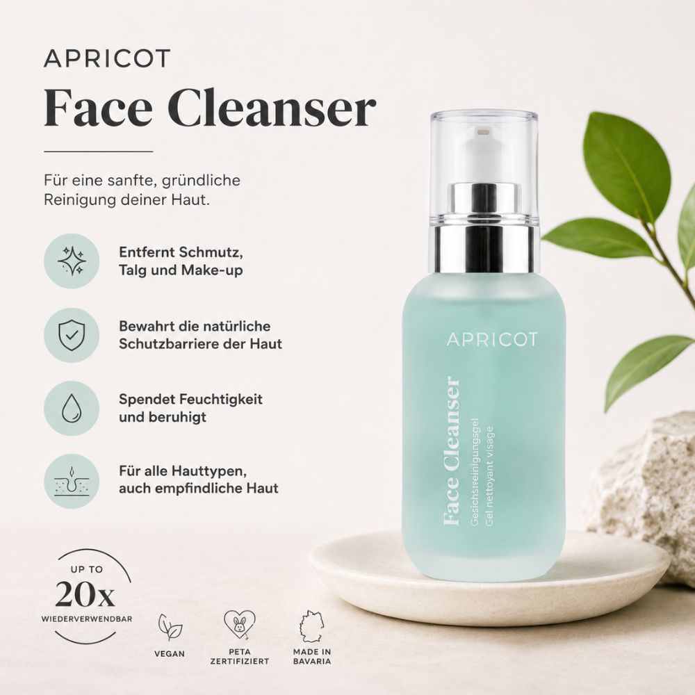 APRICOT | Anti-Aging Stirnpflege-Set – Stirn Pad mit Hyaluron + Face Cleanser