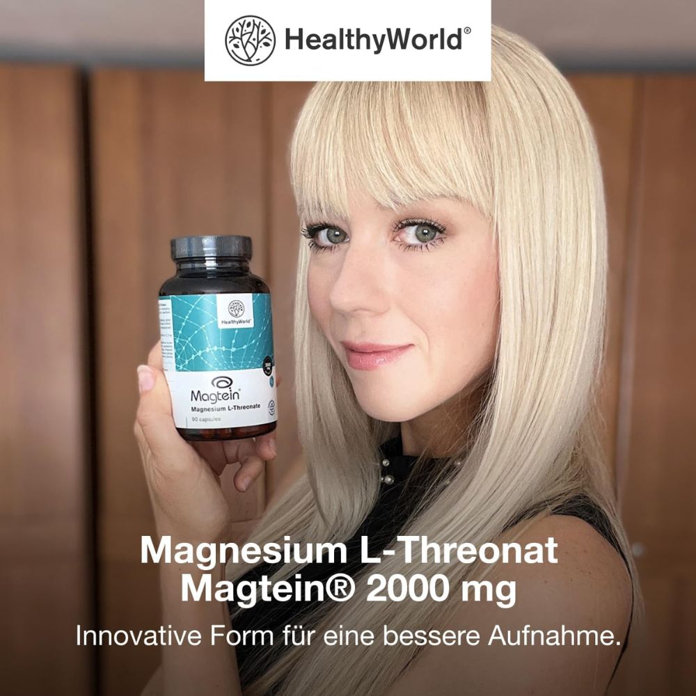 HealthyWorld Magnesium Magtein® L-Threonat 2000 mg · 90 Kapseln – Bild 4
