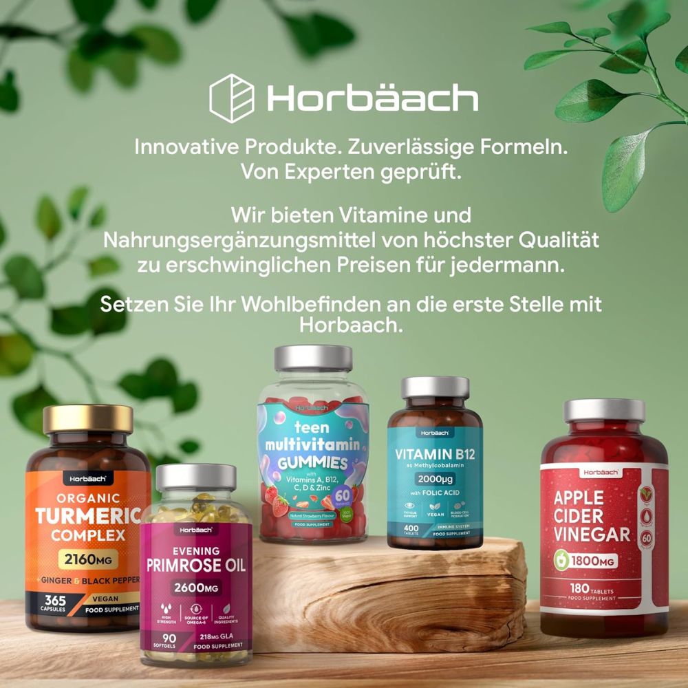 Horbaach | Omega 3 Vegan 1500mg aus Algenöl | 60 Kapseln mit Hochdosiert ALA und DHA pro Portion