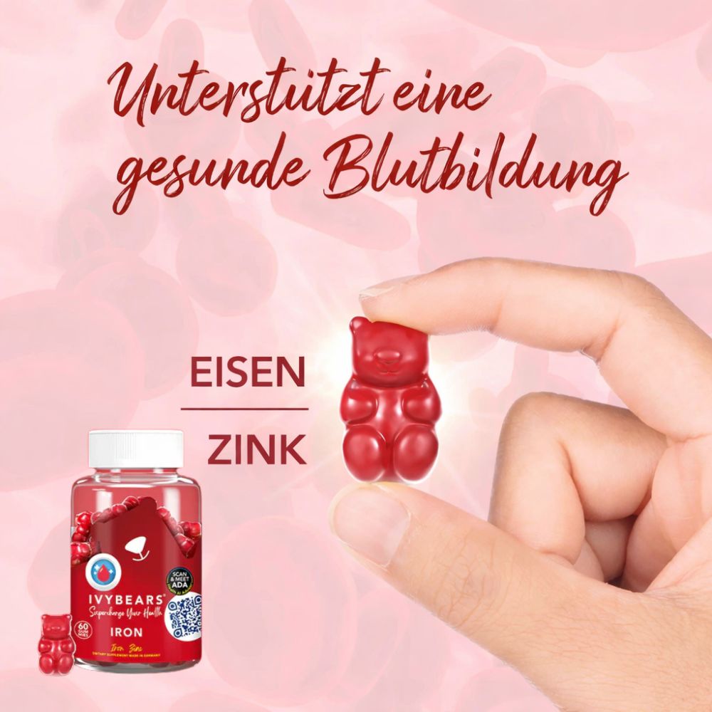 IvyBears Iron mit Eisen und Zink · 60 Gummibärchen – Bild 3