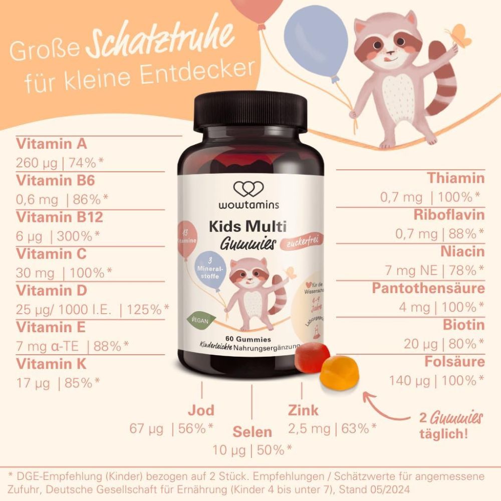 WOWTAMINS Kids Complete Gummies · ZUCKERFREI · 120 Gummies – Bild 4