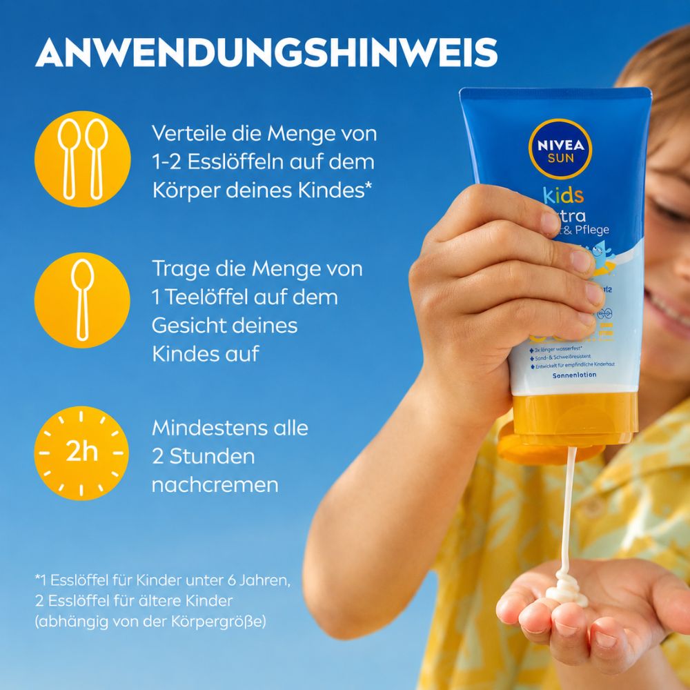 Nivea SUN Kids Ultra Schutz & Pflege Sonnenlotion LSF 50+ · 150ml – Bild 5
