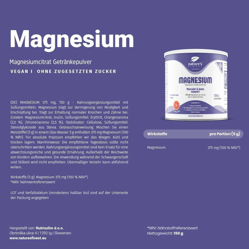 Nature's Finest Magnesium für Muskeln, Knochen & Energie – Bild 6