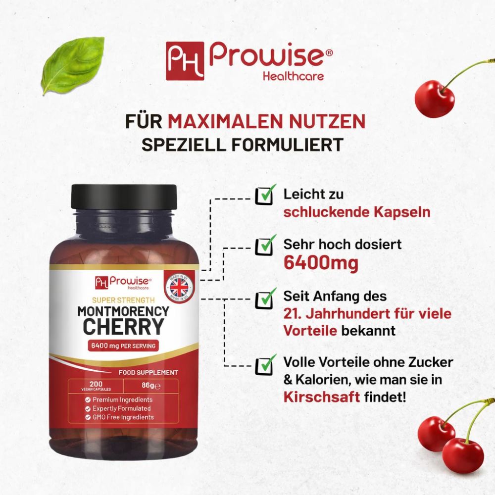 Prowise Healthcare Montmorency Cherry 6400 mg · 200 Kapseln – Bild 4