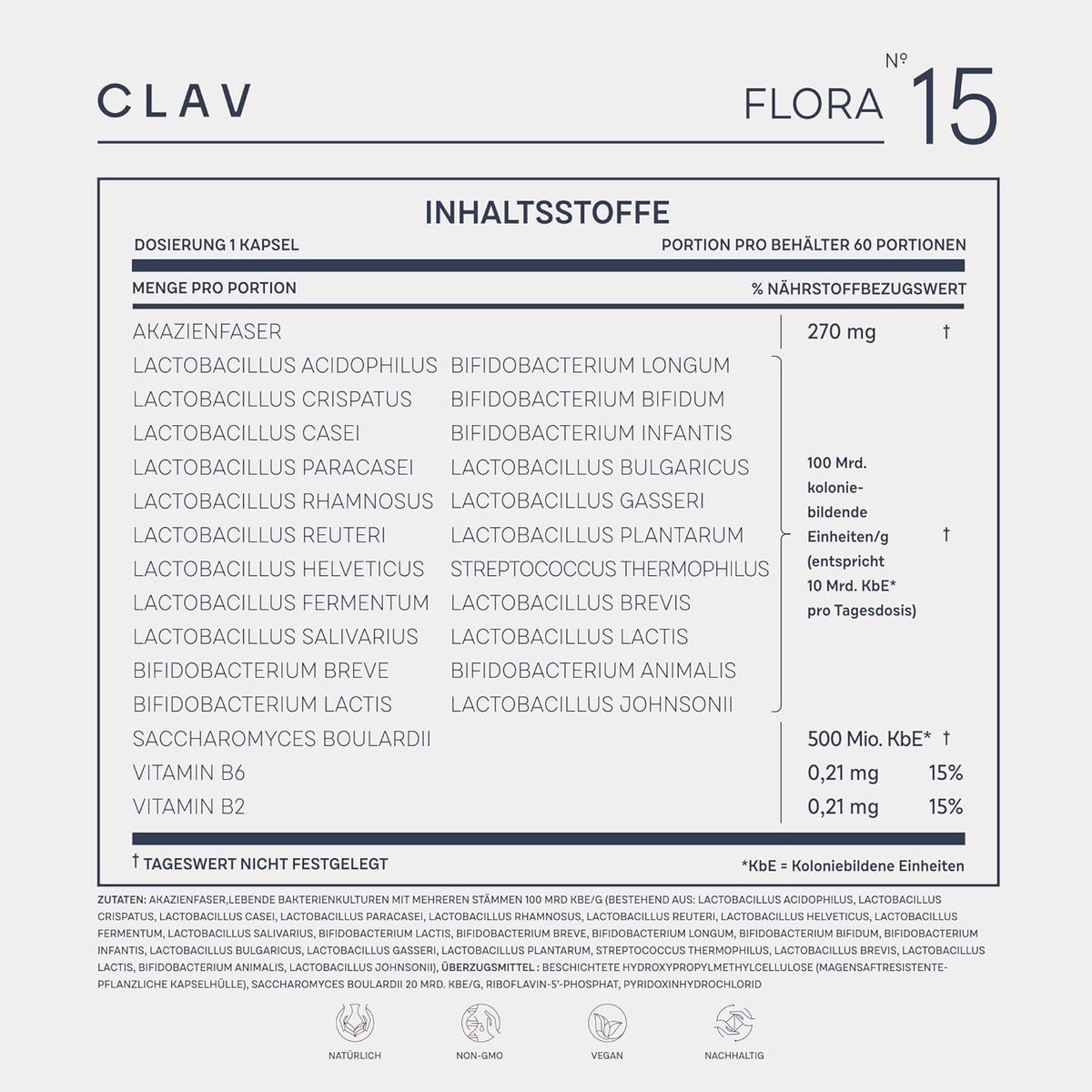 Clav | N°15 FLORA mit 23 Bakterienkulturen
