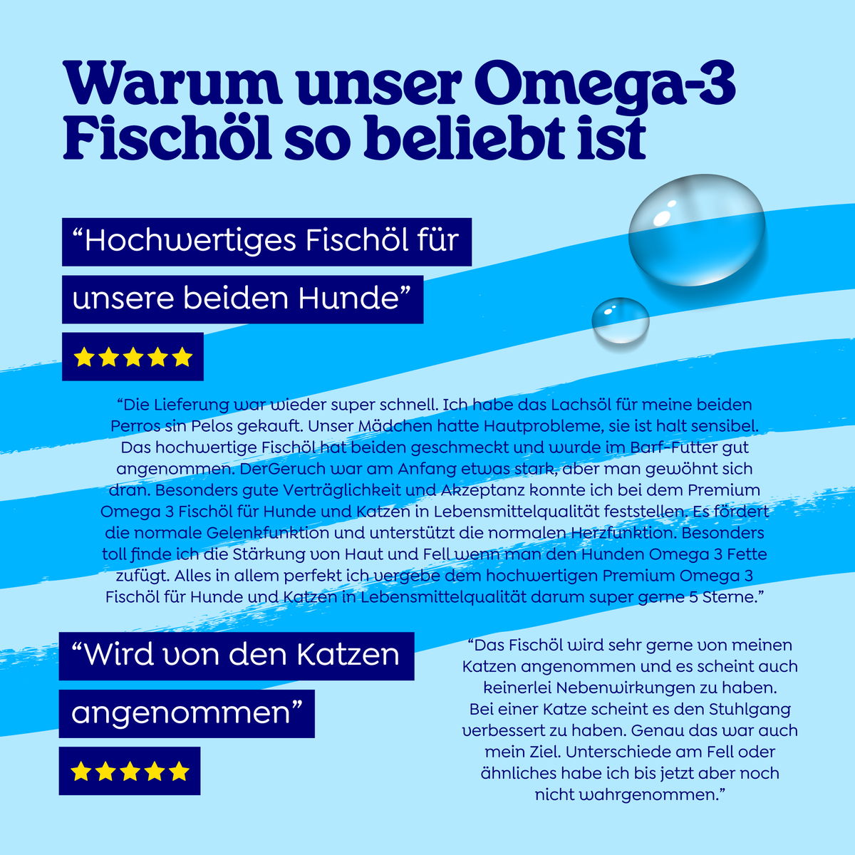 Arctic Blue | Omega 3 Fischöl für Hunde & Katzen