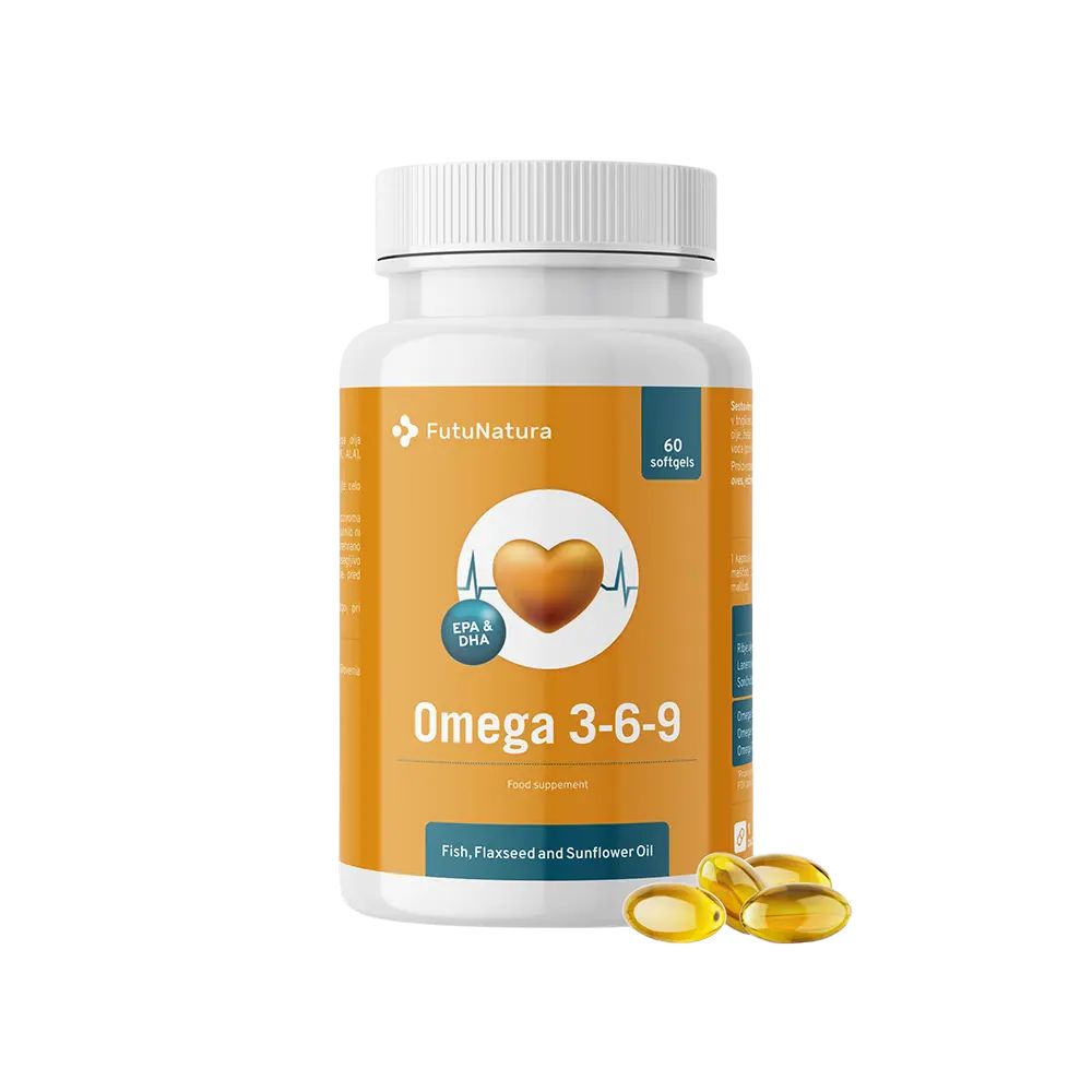 FutuNatura Omega 3-6-9 · Herz und Cholesterin · 60 Weichkapseln