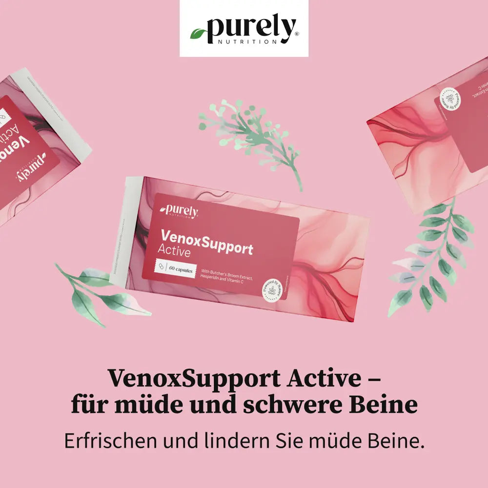 Purely VenoxSupport Active · für müde und schwere Beine · 60 Kapseln – Bild 5