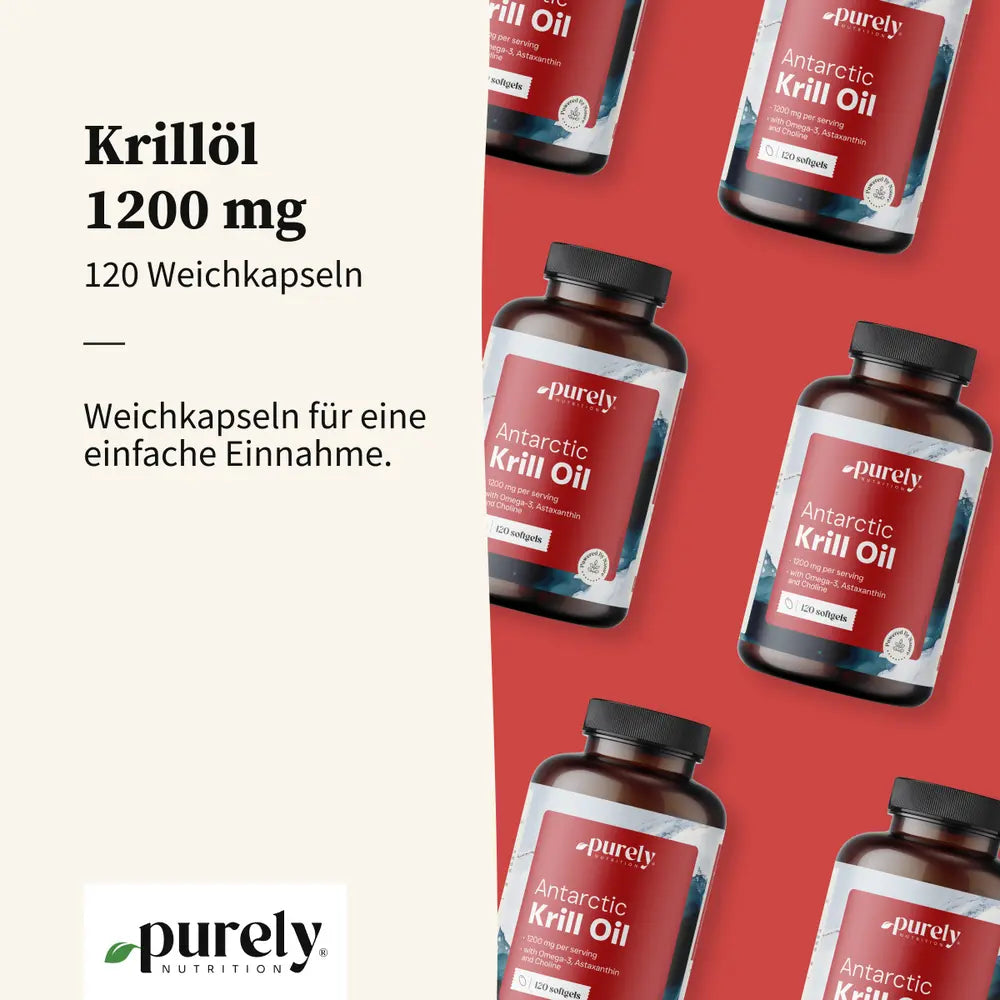 Purely Krillöl 1200 mg für Herz und Leber · 120 Weichkapseln – Bild 4