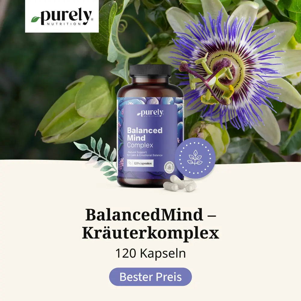 Purely BalancedMind · Kräuterkomplex für Ruhe und inneres Gleichgewicht · 120 Kapseln – Bild 4