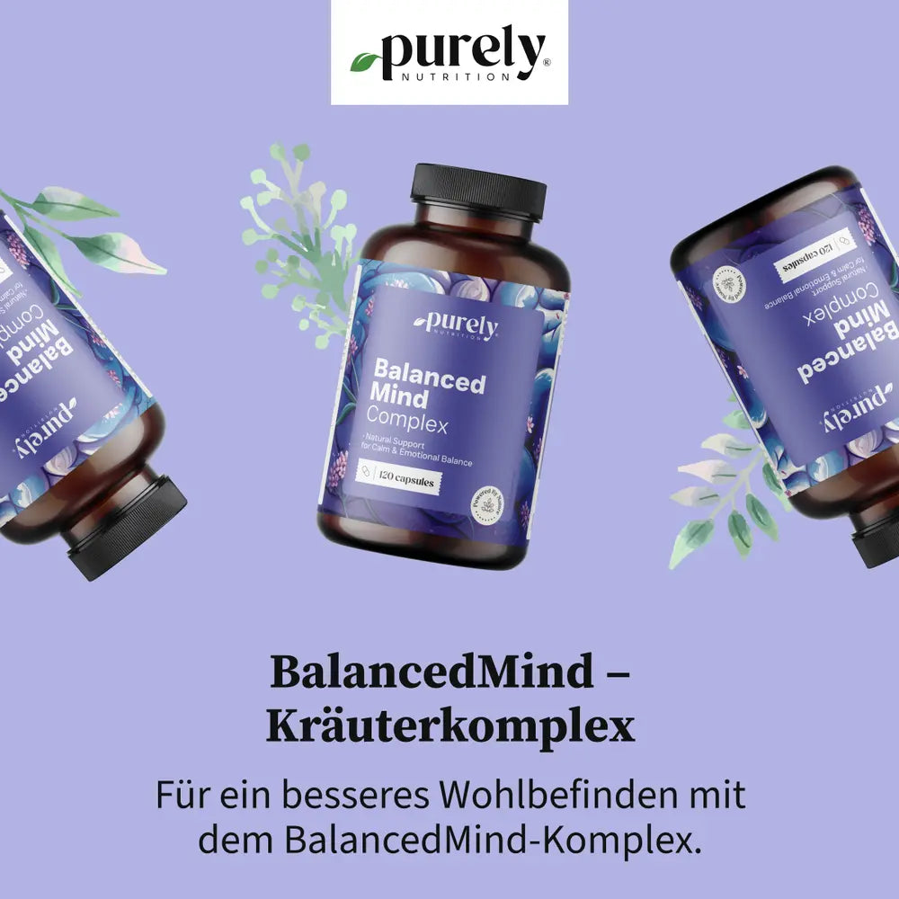 Purely BalancedMind · Kräuterkomplex für Ruhe und inneres Gleichgewicht · 120 Kapseln – Bild 5