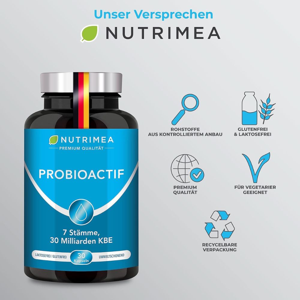 Nutrimea Probioactif Kulturen-Komplex mit 7 Bakterienstämmen & Vitamin D · 60 Kapseln – Bild 6