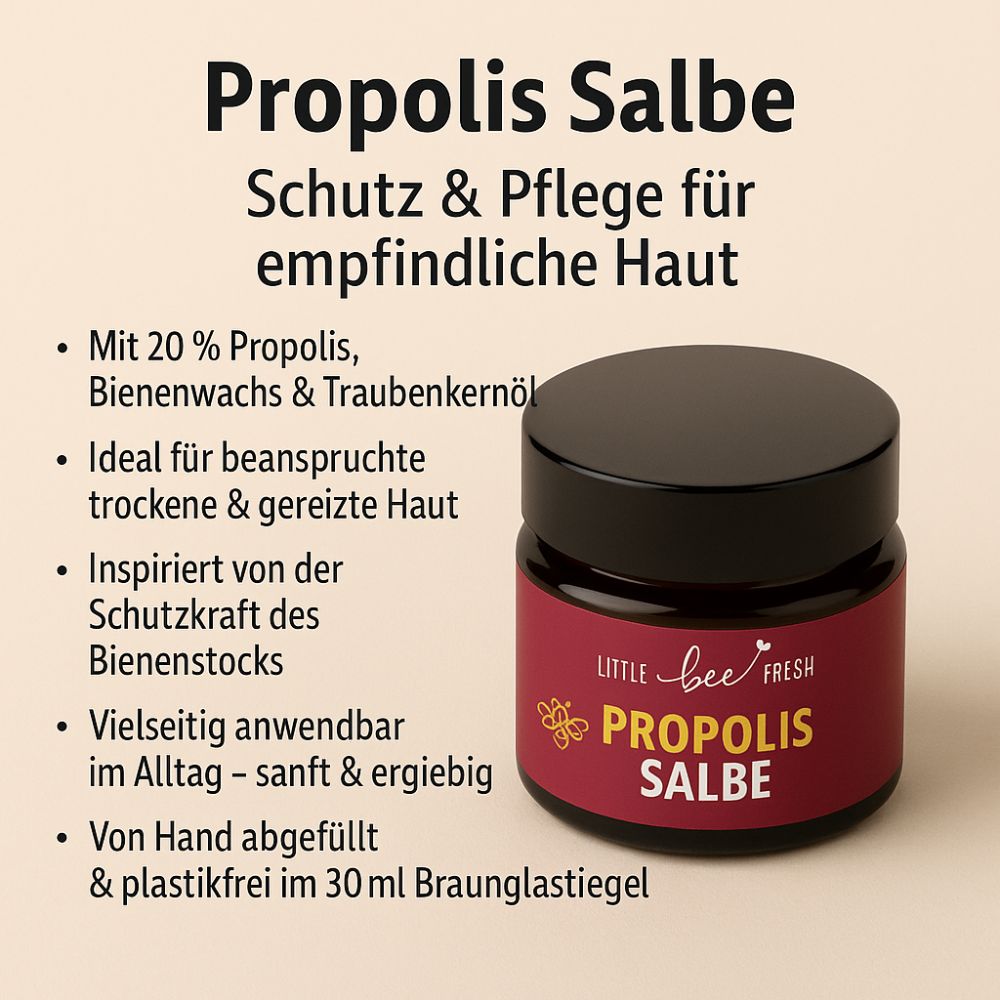 Little Bee Fresh Propolis Salbe für wohltuender Schutz bei empfindlicher Haut · 30ml – Bild 2