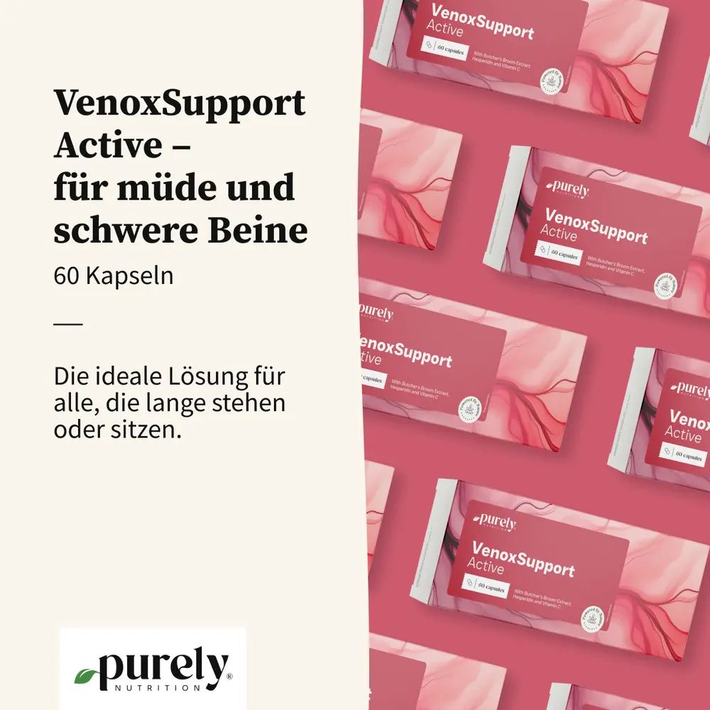 Purely VenoxSupport Active · für müde und schwere Beine · 60 Kapseln – Bild 3