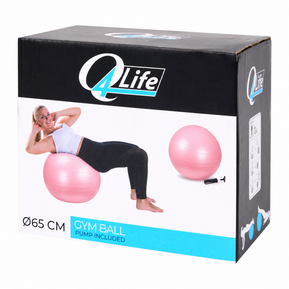 Q4Life | Gymnastikball 65 cm - Set mit Pumpe