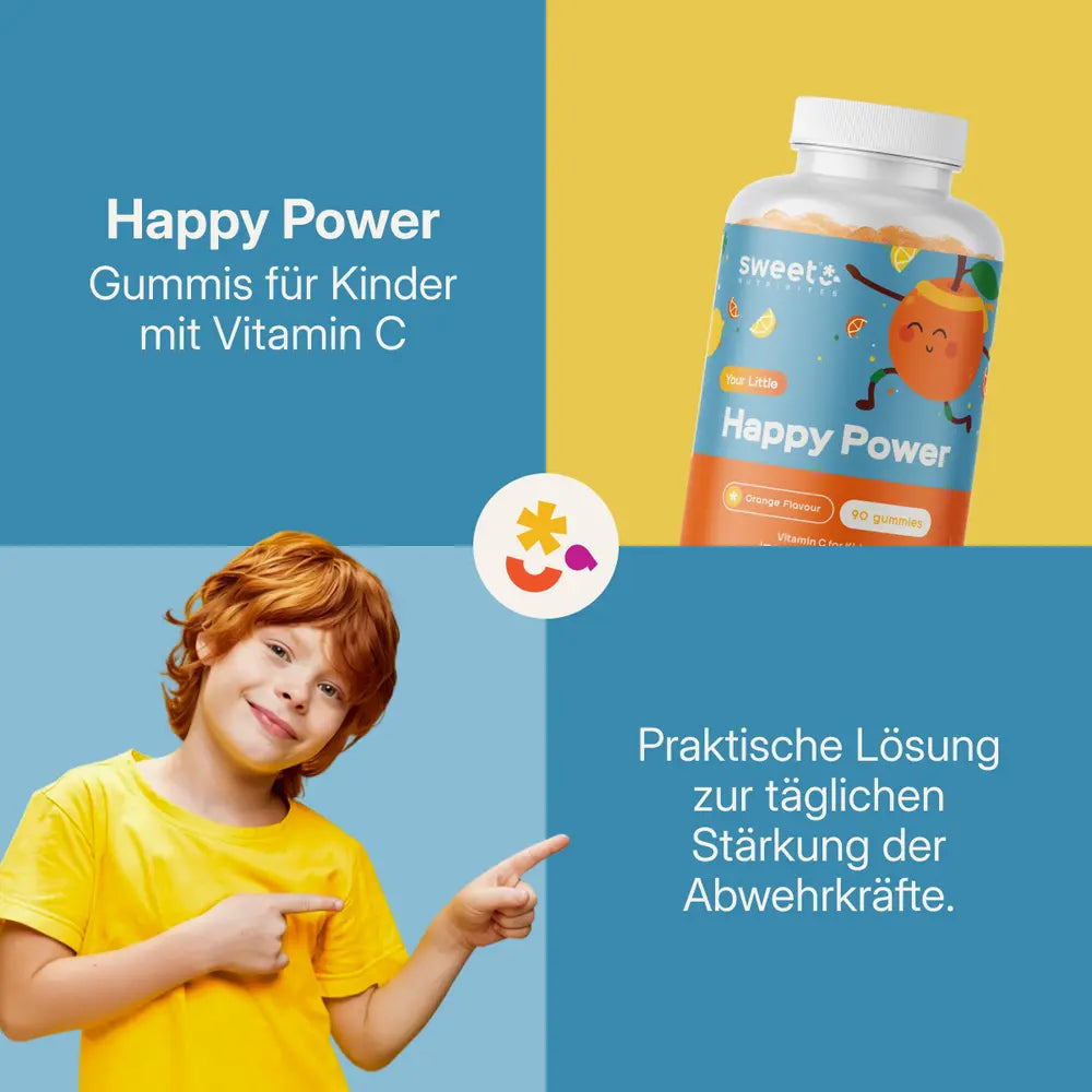 Sweet Nutribites Happy Power Gummis für Kinder mit Vitamin C · 90 Gummibonbons – Bild 4