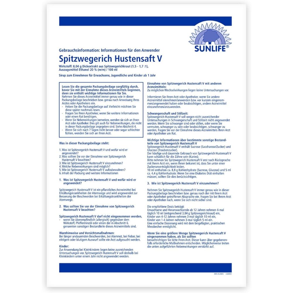 Sunlife Spitzwegerich Hustensaft V – Bild 6