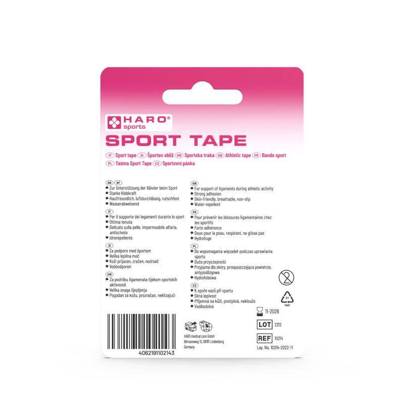 Haro Sport Tape · Schwarz 5m x 2,5 cm – Bild 2