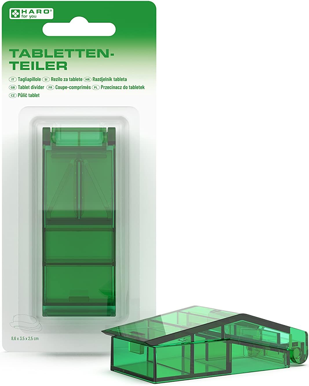 Haro Tablettenteiler · Tablettenschneider mit Ablagefach – Bild 2