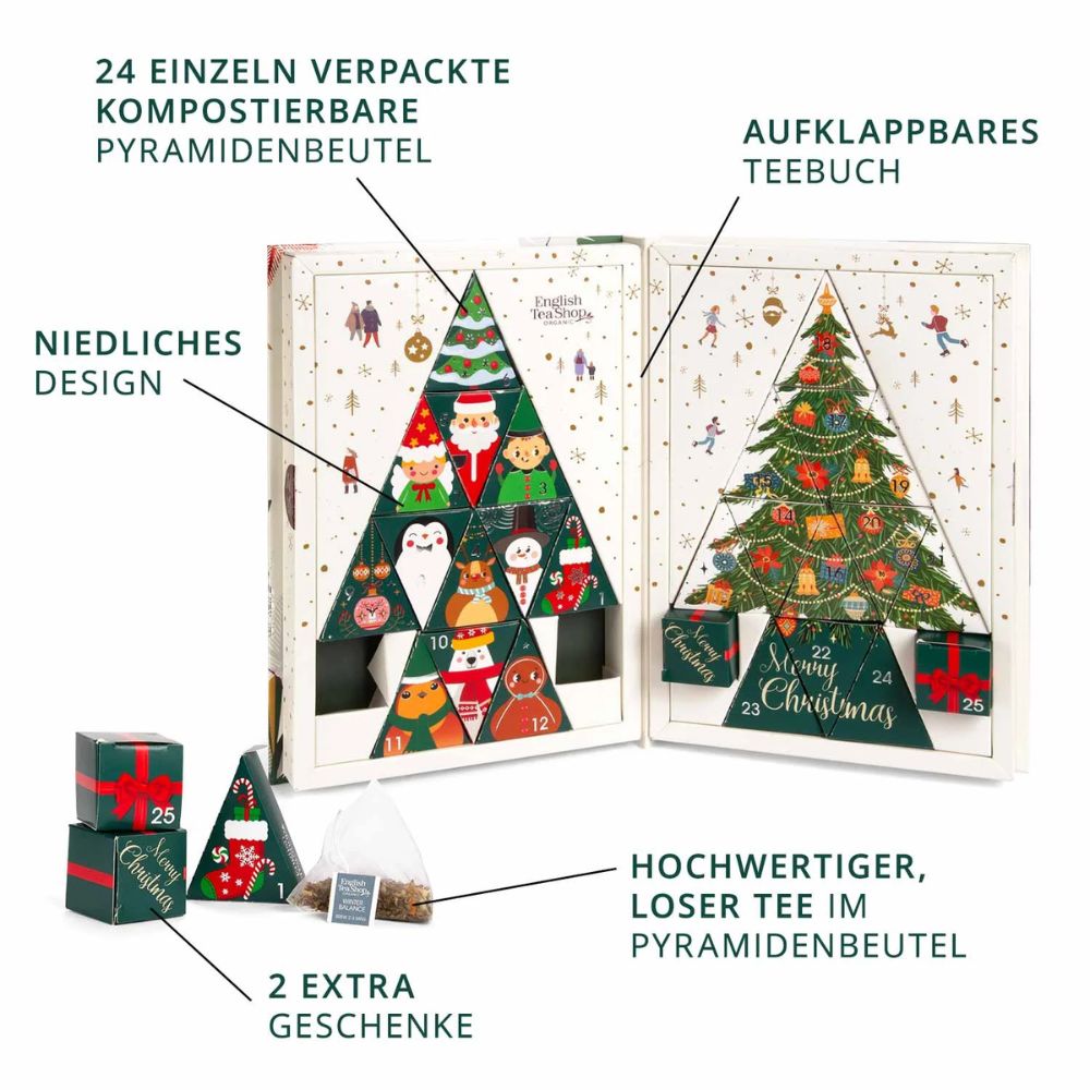 English Tea Shop | Teebuch Adventskalender mit 24 köstlichen Tees - Weiß