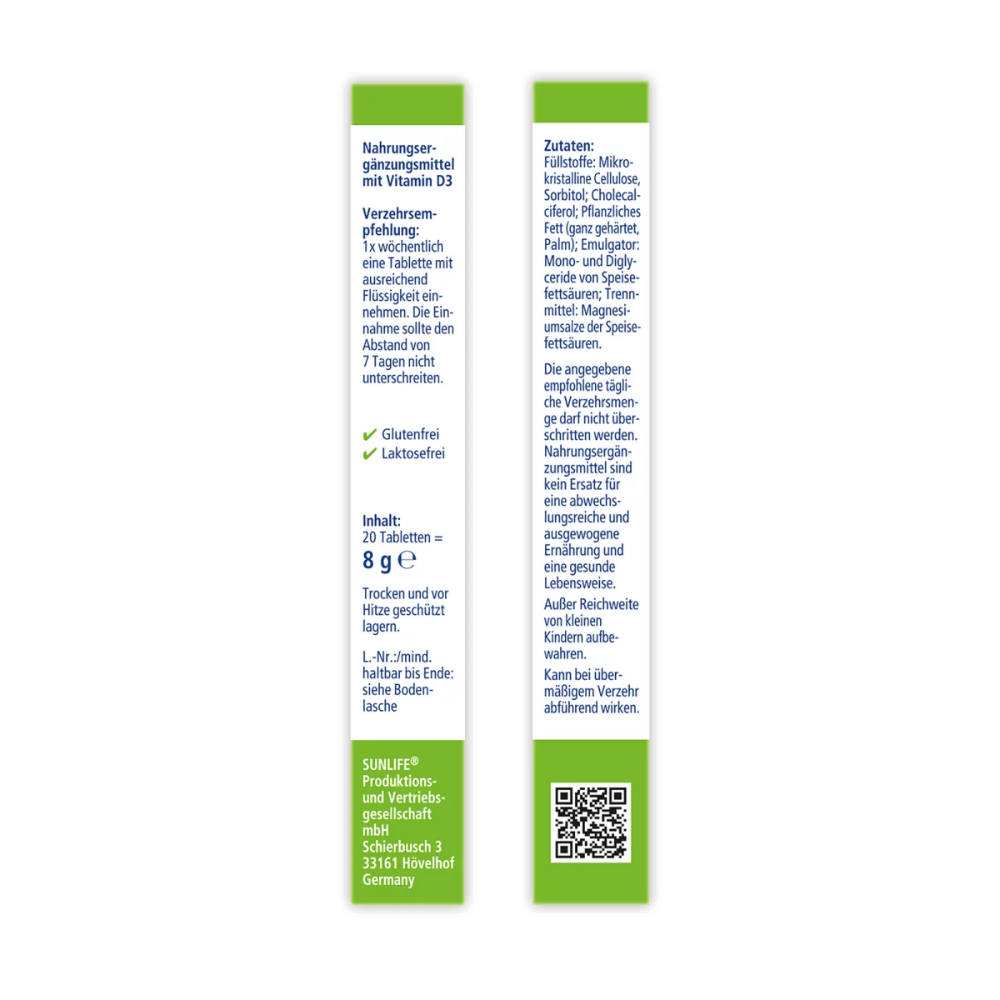 Sunlife Vitamin D3 Wochendepot · 20 Tabletten – Bild 5