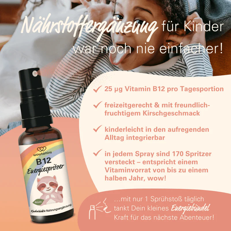 WOWTAMINS Vitamin B12 Spray Energiespritzer für Kinder – Bild 4
