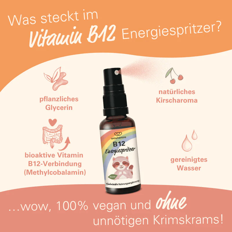 WOWTAMINS Vitamin B12 Spray Energiespritzer für Kinder – Bild 3