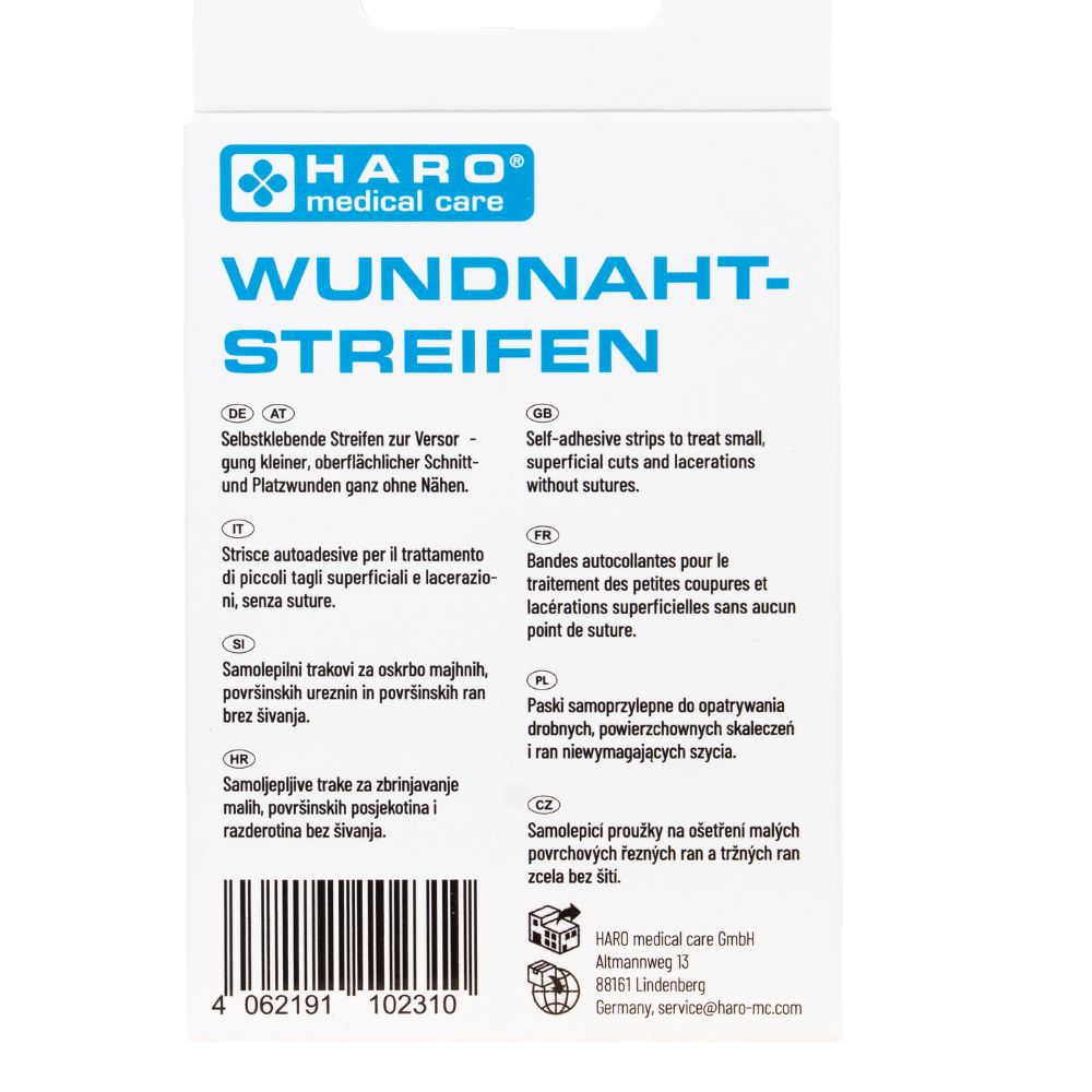 Haro Wundnahtstreifen zur Versorgung kleiner, oberflächlicher Wunden · 5 Stück – Bild 4