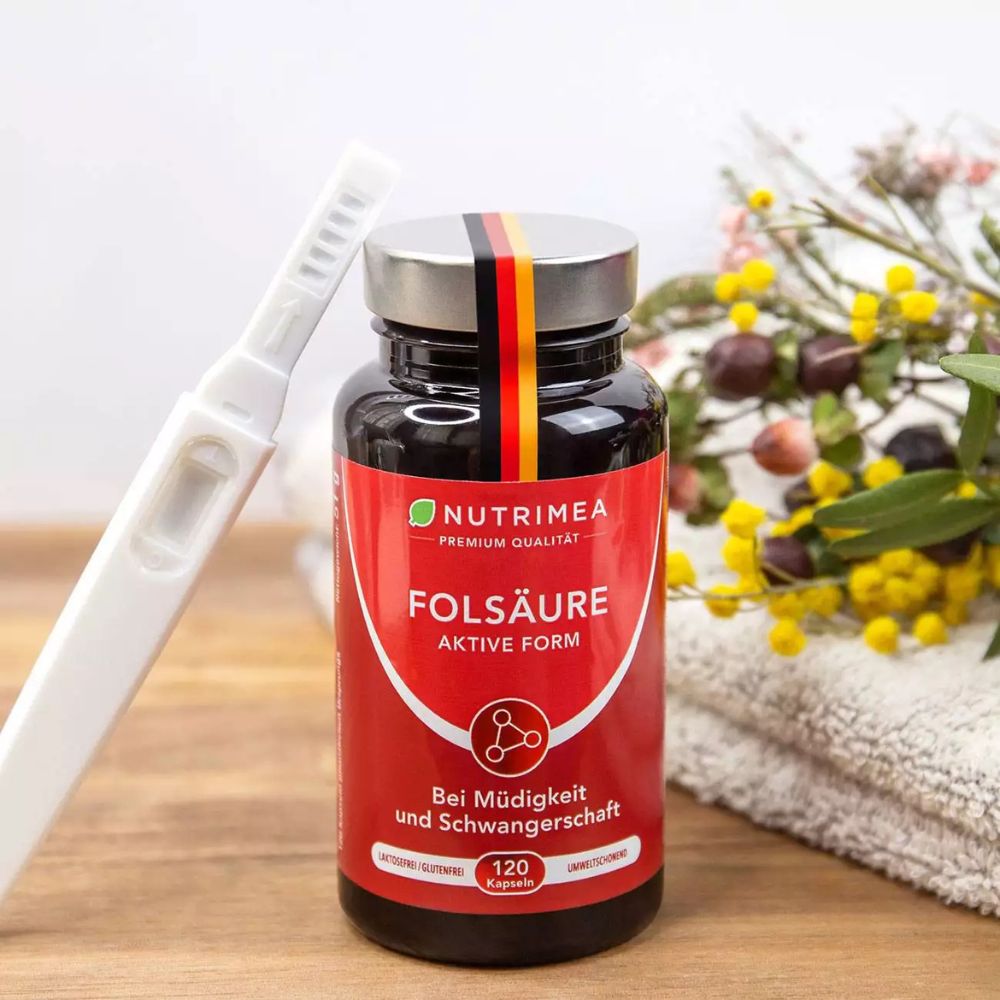 Nutrimea Folsäure (Vitamin B9) mit Quatrefolic® · 400 µg · 120 Kapseln – Bild 3