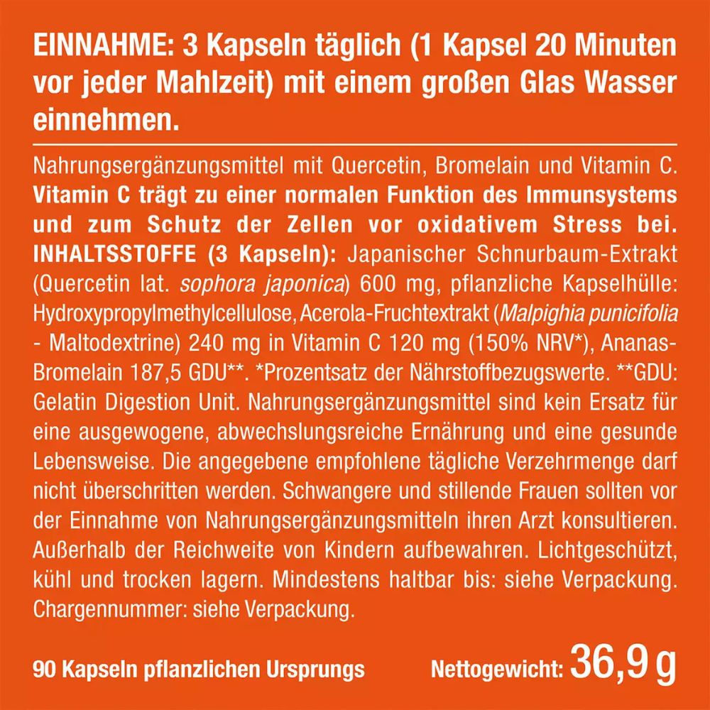 Nutrimea Quercetin Bromelain Komplex · 90 Kapseln – Bild 5